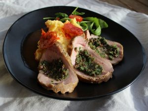 Schweinskarree mit Erdäpfelstampf